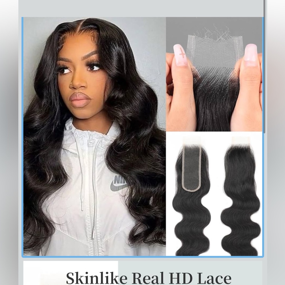 HUMAN HAIR 2x6 14” body wave closure